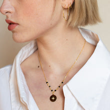 Cargar imagen en el visor de la galería, Collar estrella polar y piedras oro