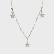 Cargar imagen en el visor de la galería, Collar estrellas acero